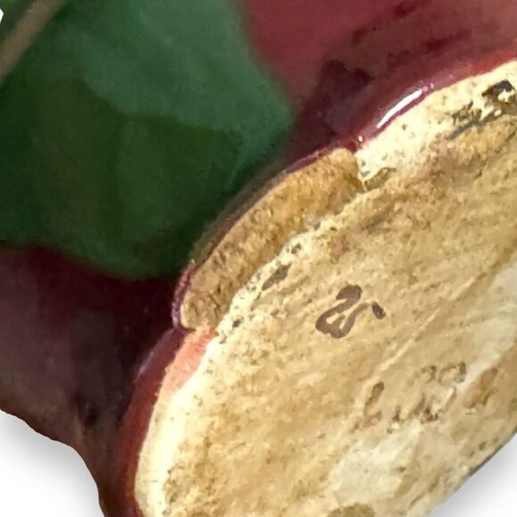 Vintage Barbotine Majolica Small Floral Pottery Vase - Picture 6 of 6